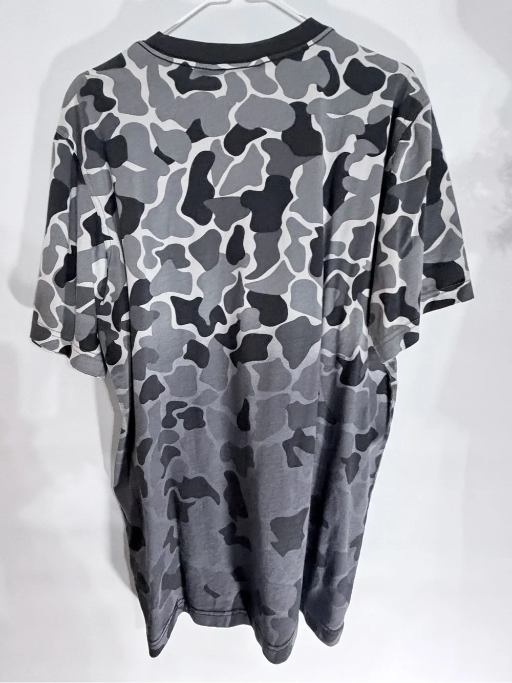 adidas Gray & Black Camo Short Sleeve Tee with Trefoil